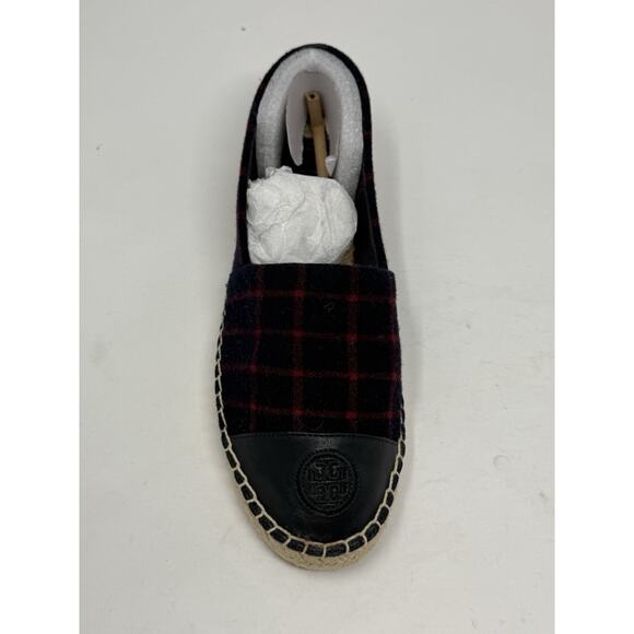 Tory Burch shoes checked wool color block espadrilles 8 NIB - Picture 4 of 10